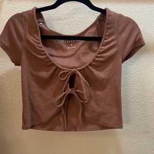 Gorgeous light brown crop top size Small